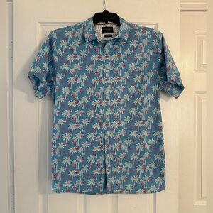 Tailored Recreation Flamingo Tropical Palm Print Men's Shirt